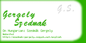 gergely szedmak business card